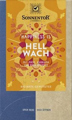 Sonnentor 3x Hellwach Tee Happiness is®, Doppelkammerbeutel 30,6g