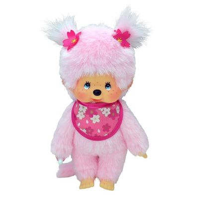 Kirschblüten-Mädchen | 20 cm | Monchhichi Puppe | mit rosa Fell