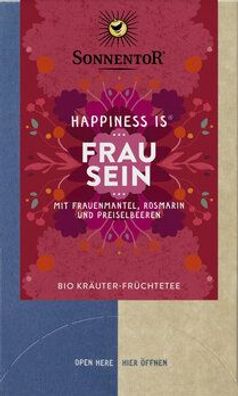 Sonnentor Frau sein Tee Happiness is®, Doppelkammerbeutel 30,6g