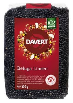 Davert 6x Beluga Linsen, schwarz 500g 500g