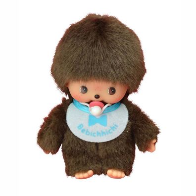 Junge mit blauem Latz | Bebichhichi | 16 cm | Monchhichi Puppe