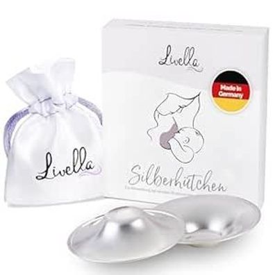 Livella Silberhütchen 999er Silber | Brustwarzen Schutz & Heilung | 2 Stück