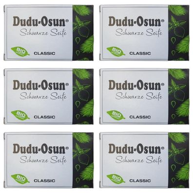 33,92EUR/1kg Schwarze Seife Dudu Osun Black Soap Shea Butter Aloe Vera 6 x 150g