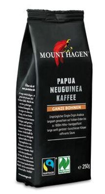 MOUNT HAGEN Papua Neuginea Bio FT Naturl. Röstkaffee ganze Bohne 250g