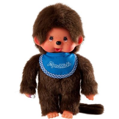 Junge Classic | 20 cm Monchhichi Puppe | mit original blauem Lätzchen