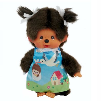 Mädchen im Storchenkleid | 20 cm | Monchhichi Puppe | Fashion Dress