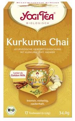 Yogi Tea®, Yogi Tea GmbH Yogi Tea® Kurkuma Chai, Bio-Gewürztee mit Kurkuma, Zimt