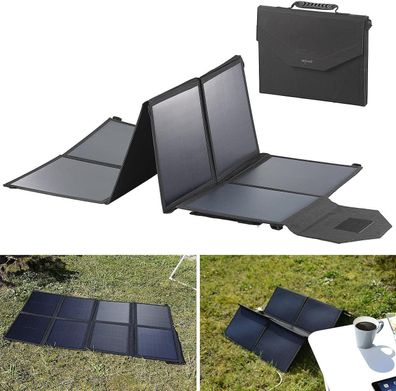 NEU 100 Watt mobiles faltbares Solarpanel für Solarkonverter Powerbank Camping