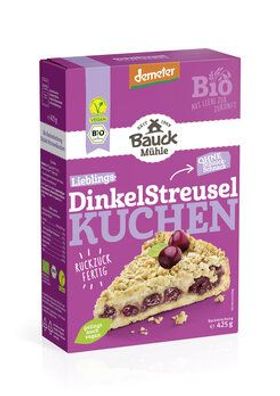 Bauck Mühle 3x Dinkel Streuselkuchen Demeter 425g