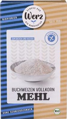 Naturkornmühle Werz 3x Buchweizen Vollkorn Mehl, glutenfrei 1000g