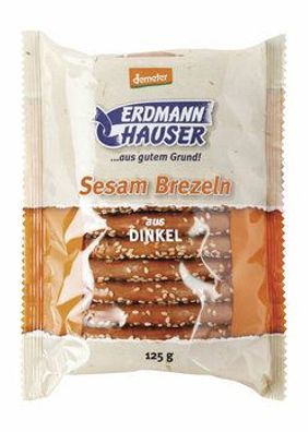 ErdmannHAUSER Getreideprodukte demeter Dinkel-Brezeln mit Sesam 125g