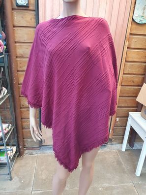 Finery Strickponcho bordeaux Gr. M/L