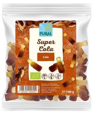 Pural 3x Super Cola - Gummi mit Cola Geschmack 100g