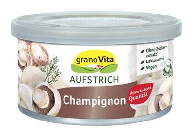 granoVita 6x Veganer Brotaufstrich Champignon 125g