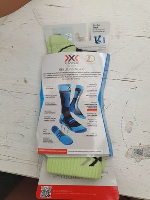 X-Socks Ski Junior 40 Gr. 24-26 grau-grün