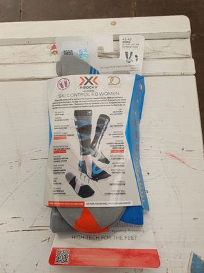 X-Socks SKI Control 4.0 Women gr. 41-42 grau-türkis