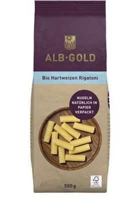 ALB-GOLD ALB-GOLD Bio Hartweizen Rigatoni (Papier) 500g