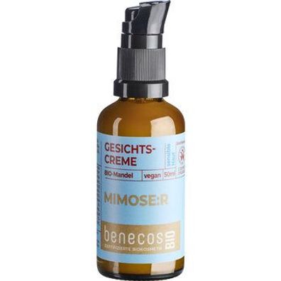 benecos benecosBIO Gesichtscreme BIO-Mandel - MIMOSE: (Für sensible Haut) 50ml