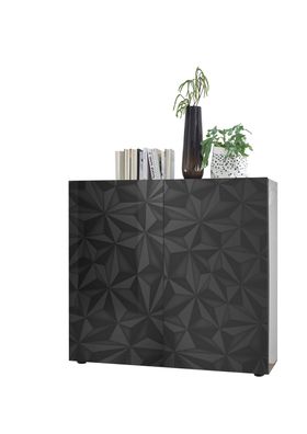 Design Highboard Hochglanz Prisma 2-türig