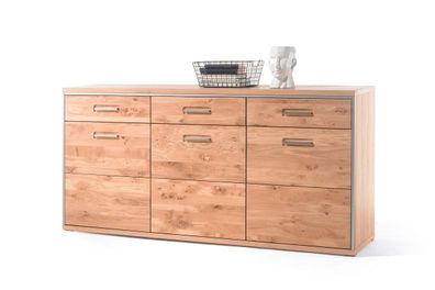 Sideboard Meja 3-türig in Ast-Eiche Bianco massiv