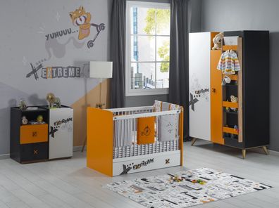 Ritmik Babyzimmer Komplettset Extreme mit Schaukel 60x120