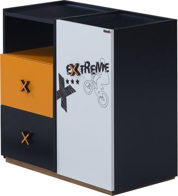 Ritmik Kommode Extreme Schwarz Weiß Orange