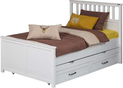 Ritmik Jugendbett Golf 100x200 cm Modernes Design Weiß