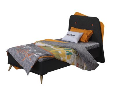 Ritmik Jugendbett Extreme Schwarz Orange 100x200 cm