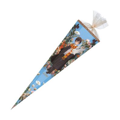 Schultüte HARRY POTTER Fantasy 85 cm 6-eckig Zuckertüte Hogwarts Glitzer-Borte Tüll