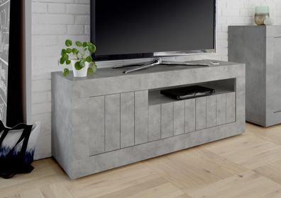 TV-Board Urbino in modernem Design Beton/Beton 3 Türen