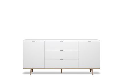 Finori Sideboard Göteborg Weiß/Sonoma Eiche