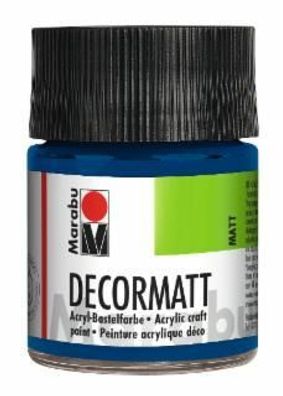 Marabu 1401 05 053 Decormatt Acryl, Dunkelblau 053, 50 ml