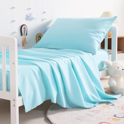 3-Piece Microfiber Toddler Sheet Set: Light Blue