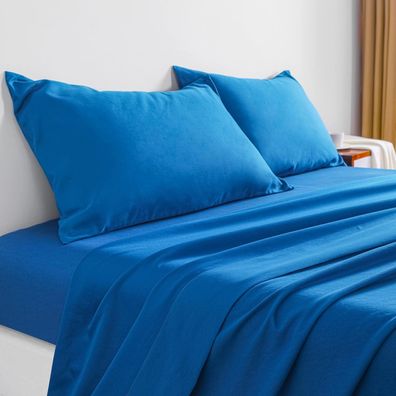 3-Piece Microfiber Twin Sheet Set: Super Soft, Wrinkle-Resistant, Royal Blue