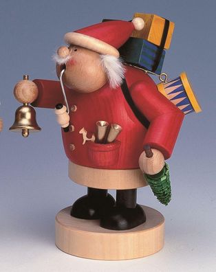 Räuchermann Weihnachtsmann mit Glocke BxTxH= 13x10x18cm NEU Rauchen Rauchfigur