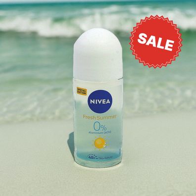 Nivea Deo Roll On Deo Roller Fresh Summer 5x 50ml Pack (€ 95,56 / L) SALE