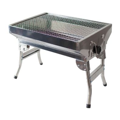 Schaschlik Grill Angler Edelstahl Mangal mit klappbaren Beinen Anglergrill