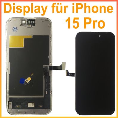 OLED FHD Display für iPhone 15 Pro LCD Bildschirm Schwarz Black