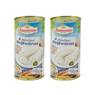 Food-United bayerische Wurst-Spezialität Münchner Weißwürste Zimmermann 2x530g