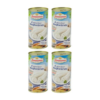 Food-United bayerische Wurst-Spezialität Münchner Weißwürste Zimmermann 4x530g