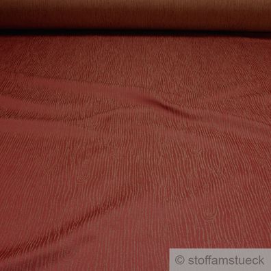 Stoff Polyester Baumwolle Jacquard terracotta Moire-Optik Polsterstoff