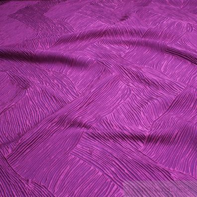 Stoff Polyester Falten Kleidertaft Welle lila violett beidseitig knitterfrei