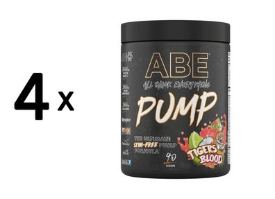 4 x Applied Nutrition ABE Pump (40 Serv) Tigers Blood