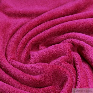 Stoff Polyester Wellness Fleece himbeere Kuschelfleece rasp berry