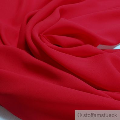 Stoff Polyester Crêpe de Chine leicht rot knitterarm