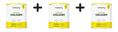 3 x foodspring Vegan Collagen (138g) Lemon