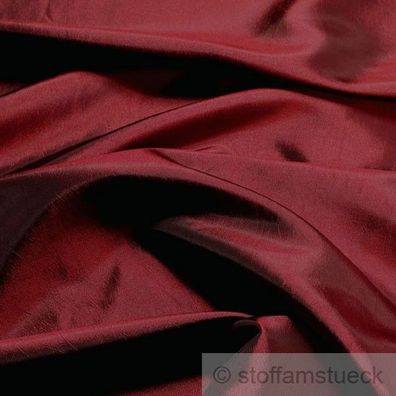 Stoff Polyester Kleidertaft bordeaux Taft dezenter Glanz dunkelrot