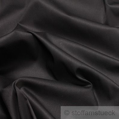 Stoff Baumwolle Elastan Satin schwarz edel