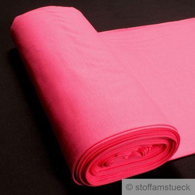 0,5 Meter Stoff Baumwolle Elastan Bündchen pink 45 cm breit fuchsia