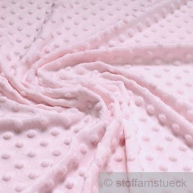 Stoff Polyester Minky Fleece pastellrosa Noppen Soft Fleece Softplüsch